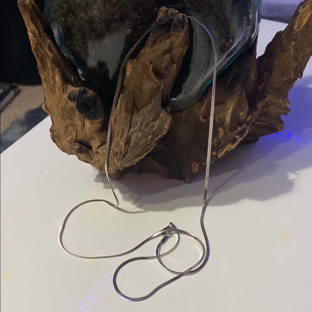 Elegant Silver Necklace (not sterling- never tarnish) Brand new, never worn.